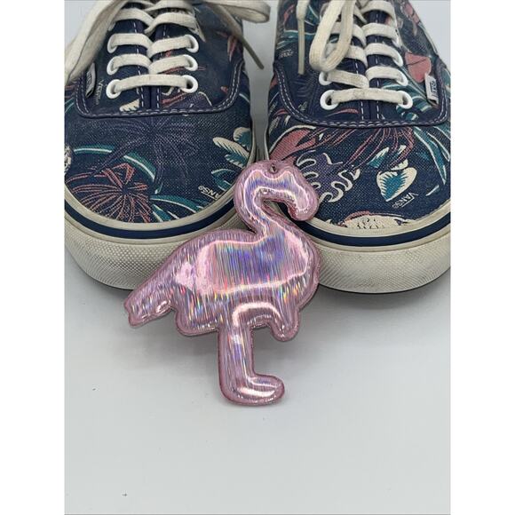 VANS VAN DOREN 7.5 mens BLACK PARROT SHOES FLORAL WOMENS 9 OLD SKOOL Blue Pink - Picture 4 of 8